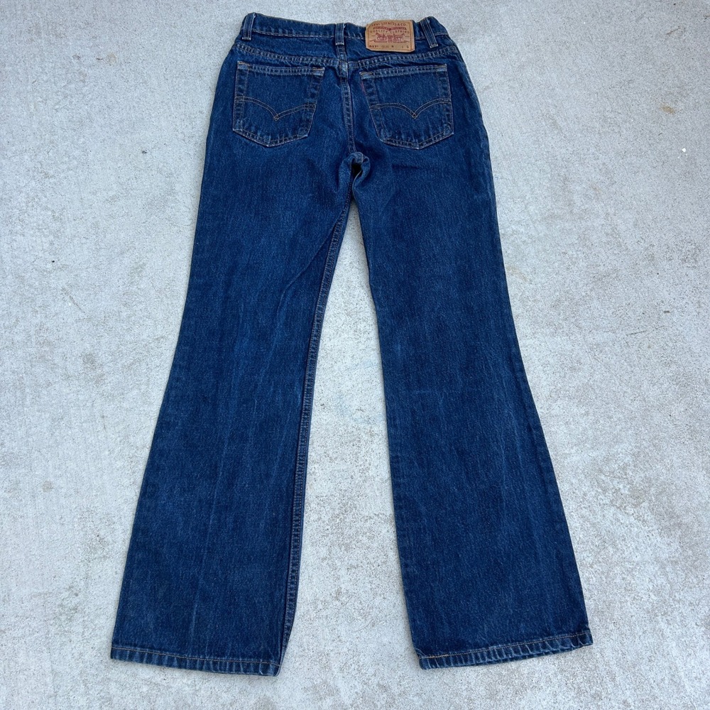 Levi's 517 Boot Cut Low Rise Jeans Size 26x30 S Blue Vintage 90s Made in USA